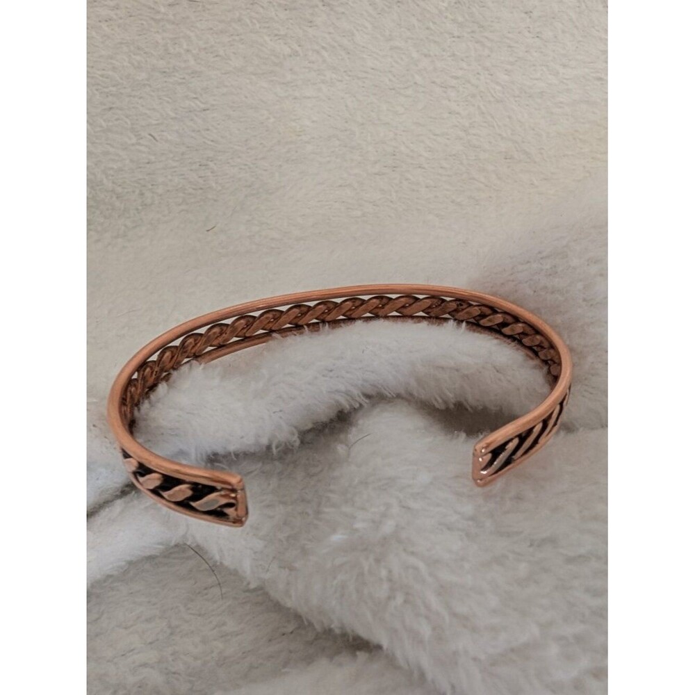 Native Made Pure Copper Cuff - Picture 2 of 3